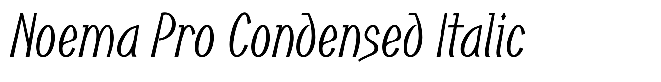 Noema Pro Condensed Italic